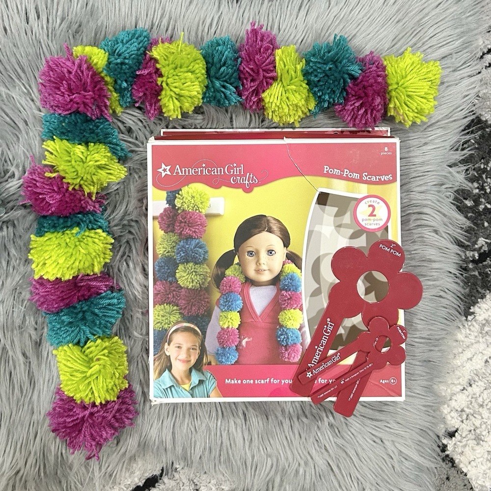 American Girl Crafts Pom-Pom Scarves Kit- Pretty Puffs Scarf Kit